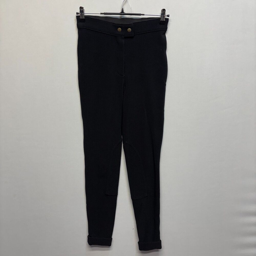Los Angeles Apparel Ribbed Riding Pants Equestrian Size Medium Black C103 -1